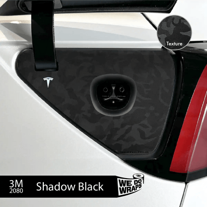 3M Shadow Black Camo Tesla Charge Port Wrap | Model Y - Tesla Emblems