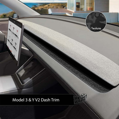 3M Shadow Black Camo Tesla Dash Trim Wrap | Model 3 ’24-26 Refresh