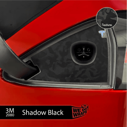 3M Shadow Black Camo Tesla Charge Port Wrap | Model S - Tesla Emblems