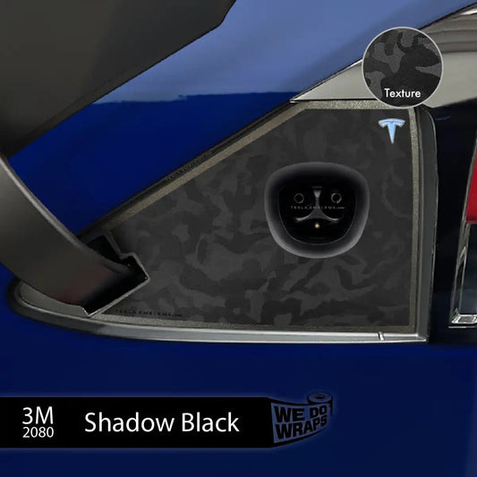 3M Shadow Black Camo Tesla Charge Port Wrap | Model X - Tesla Emblems