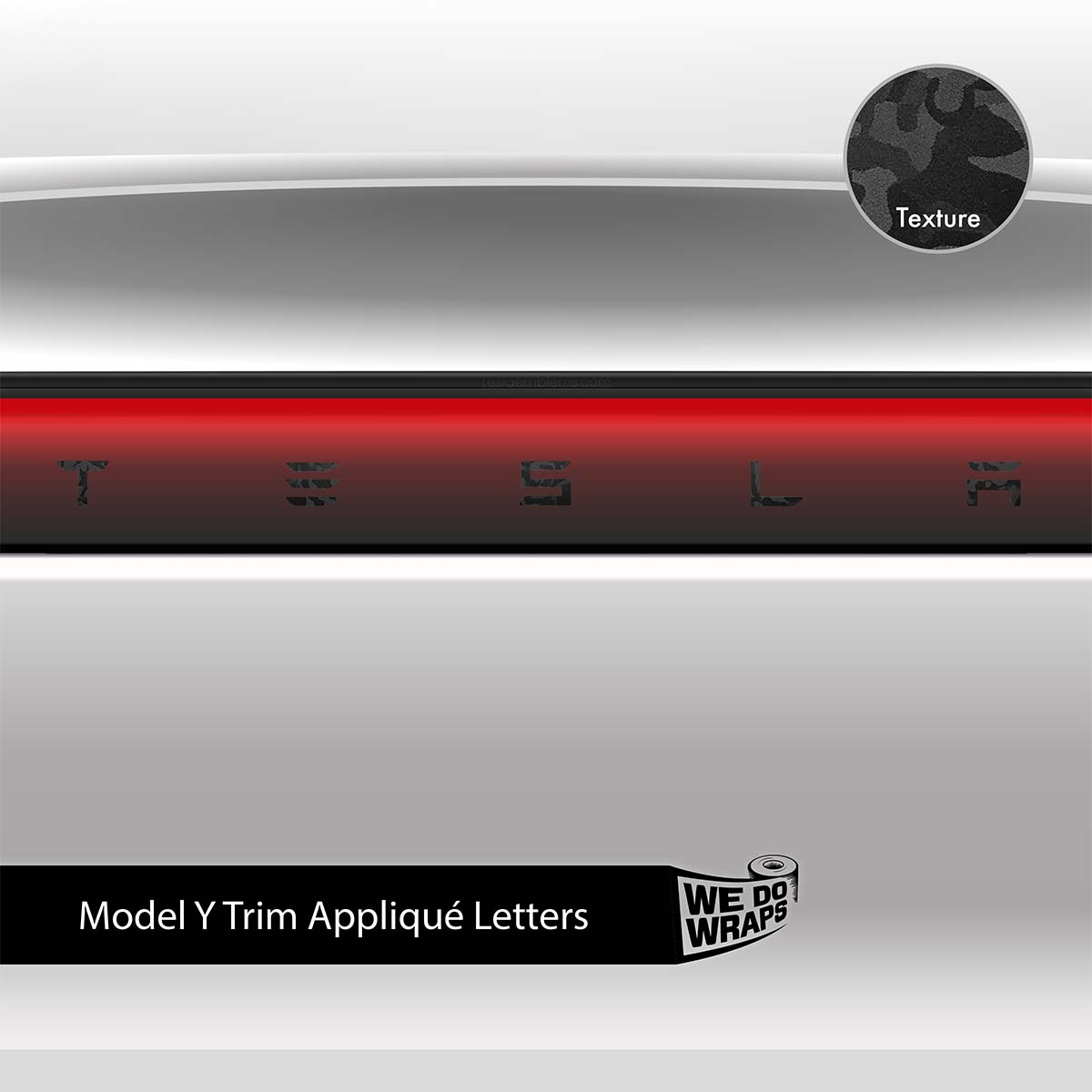 3M Shadow Black Camo Tesla Emblem Decals (Front + Back) | Model Y - Tesla Emblems
