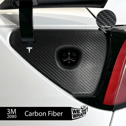 3M Carbon Fiber Tesla Charge Port Wrap | Model Y - Tesla Emblems