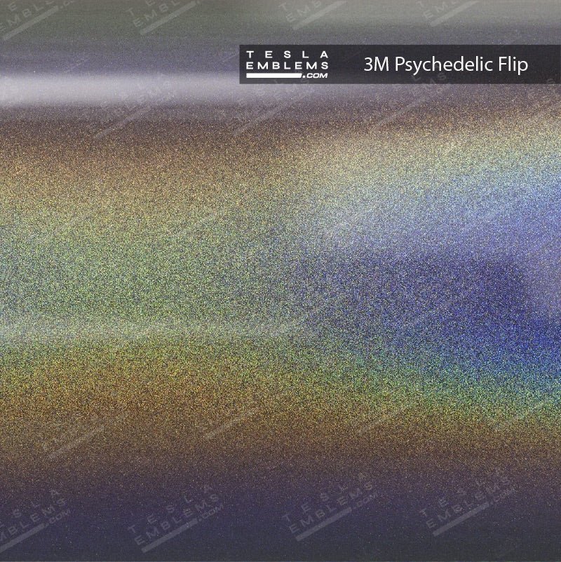 3M Satin Psychedelic Flip Center Console Wrap Kit | 2024+ Model 3 "Highland" - Tesla Emblems