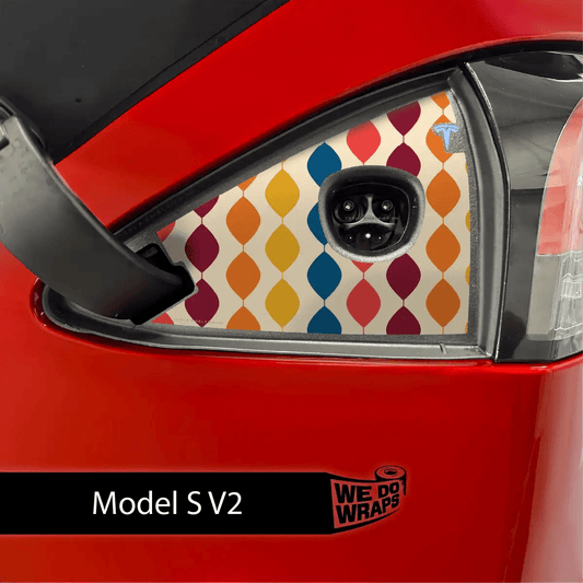 60s Garland Tesla Charge Port Wrap | Model S - Tesla Emblems