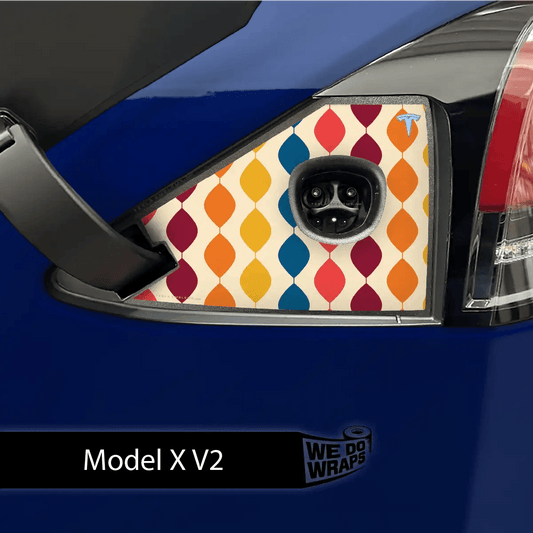 60s Garland Tesla Charge Port Wrap | Model X - Tesla Emblems