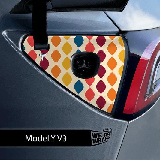 60s Garland Tesla Charge Port Wrap | Model Y - Tesla Emblems