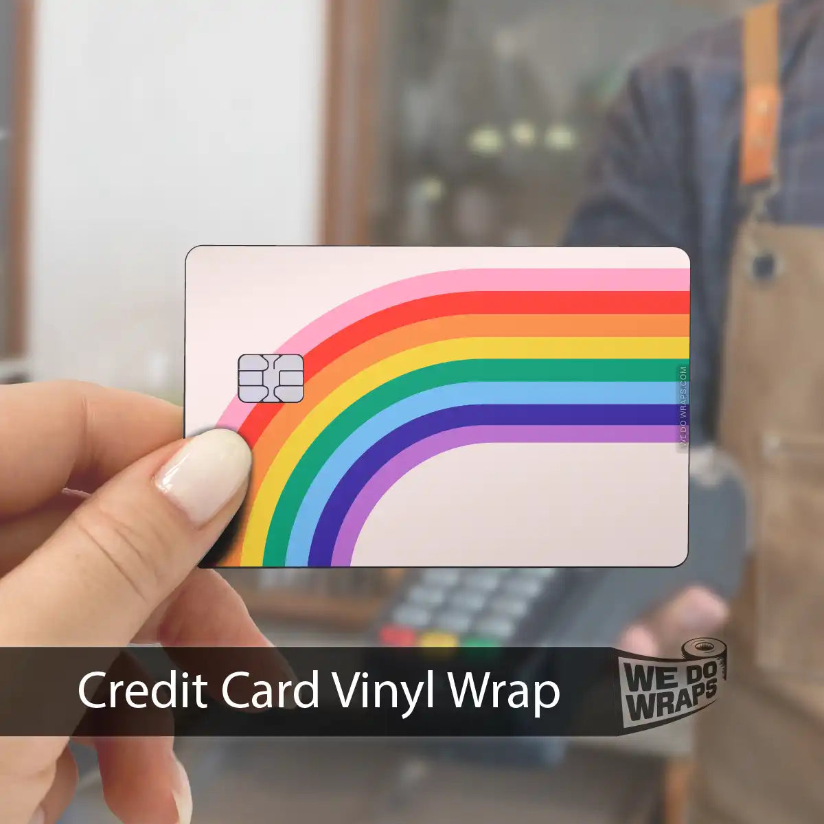 70s Rainbow | NFC Key Card Wrap - Tesla Emblems