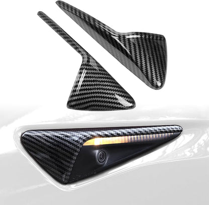 Gloss Carbon Fiber Tesla Autopilot Accent Cover (2pcs) - Tesla Emblems