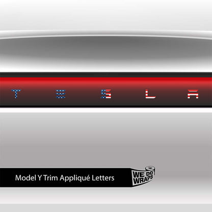 American Flag Tesla Emblem Decals (Front + Back) | Model Y - Tesla Emblems