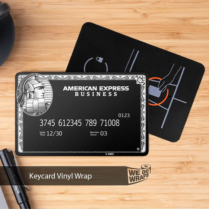 AMEX Black Card Business Classic Tesla Keycard Decal - Tesla Emblems
