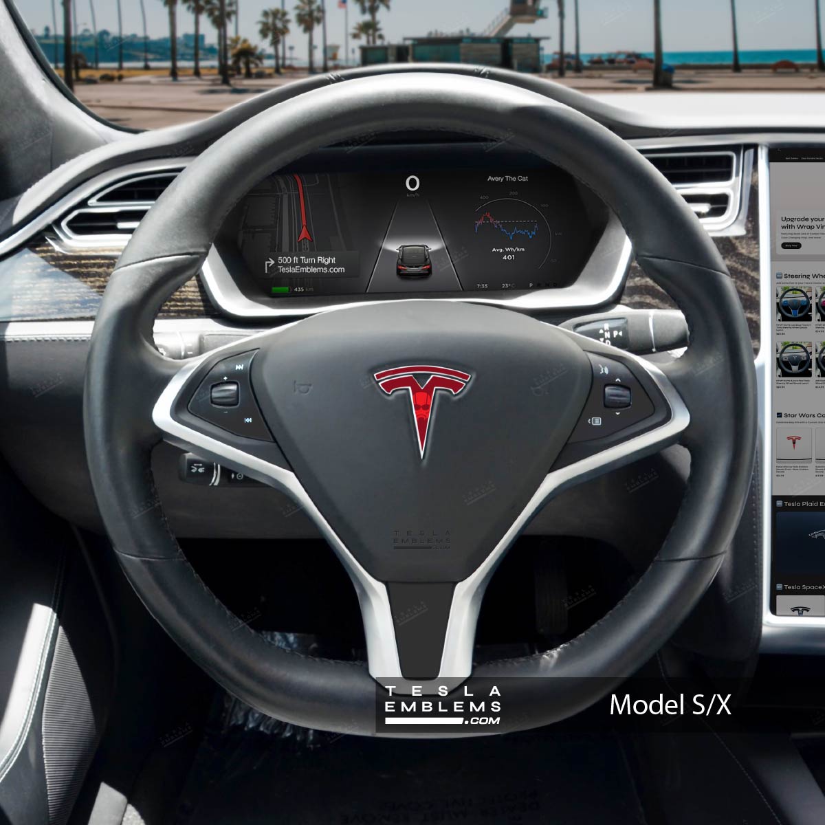 Ant Man Tesla Steering Wheel Emblem Decal - Tesla Emblems