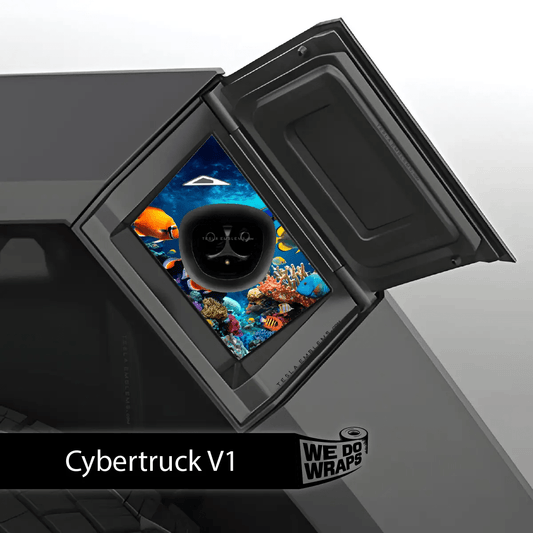 Aquarium Tesla Charge Port Wrap | Cybertruck - Tesla Emblems