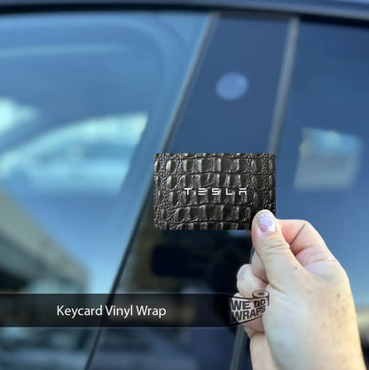 Authentic Gator Skin Tesla Keycard Decal - Tesla Emblems