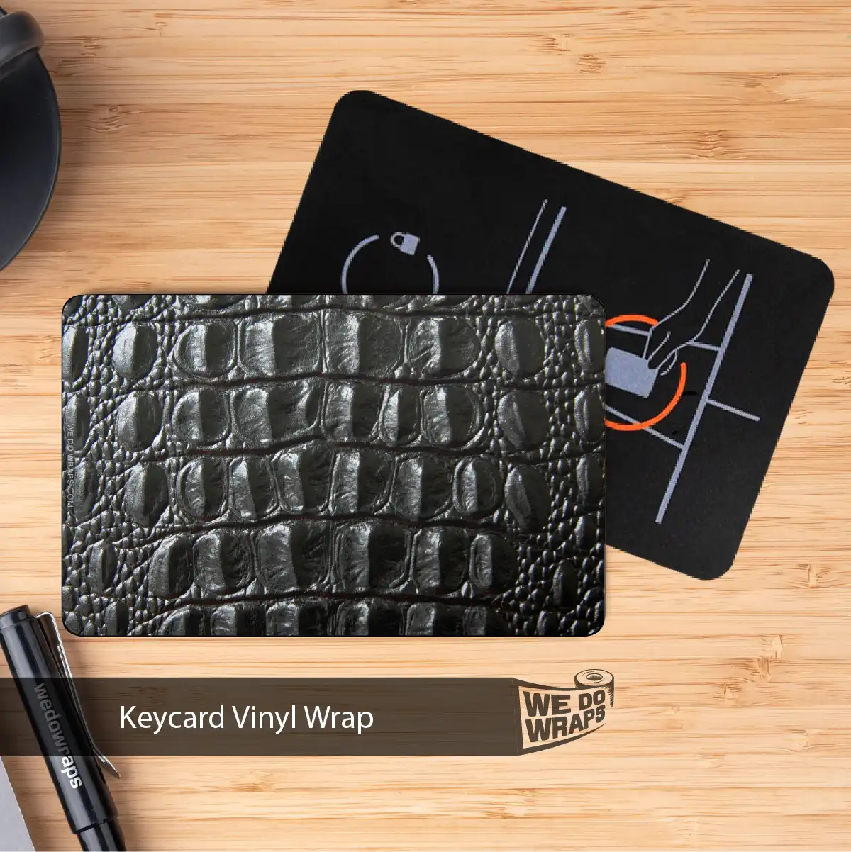 Authentic Gator Skin Tesla Keycard Decal - Tesla Emblems