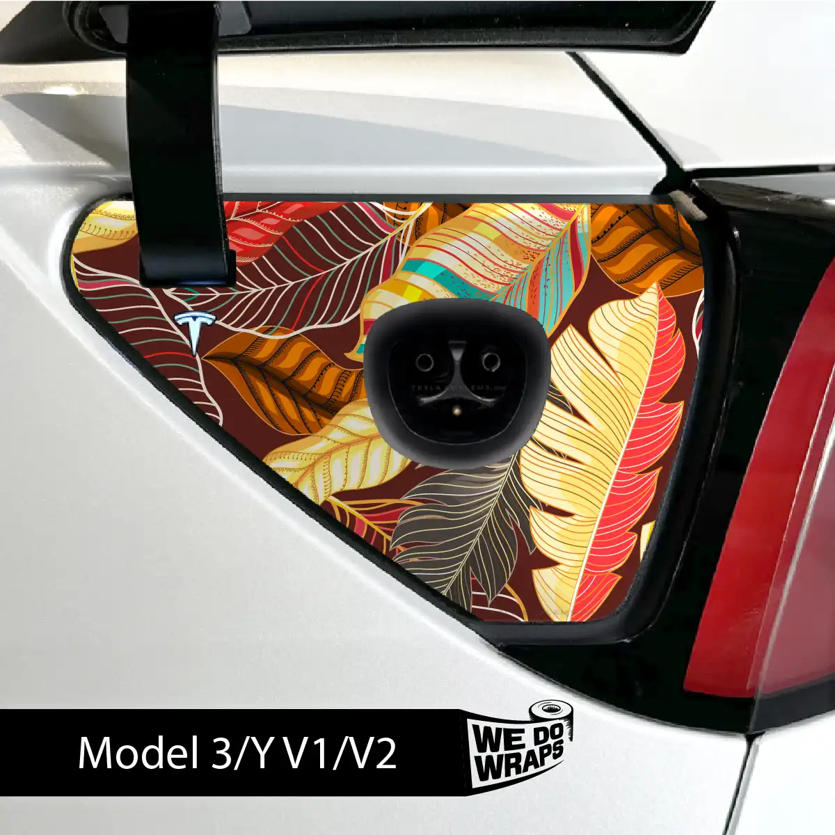 Autumn Foliage Tesla Charge Port Wrap | Model 3