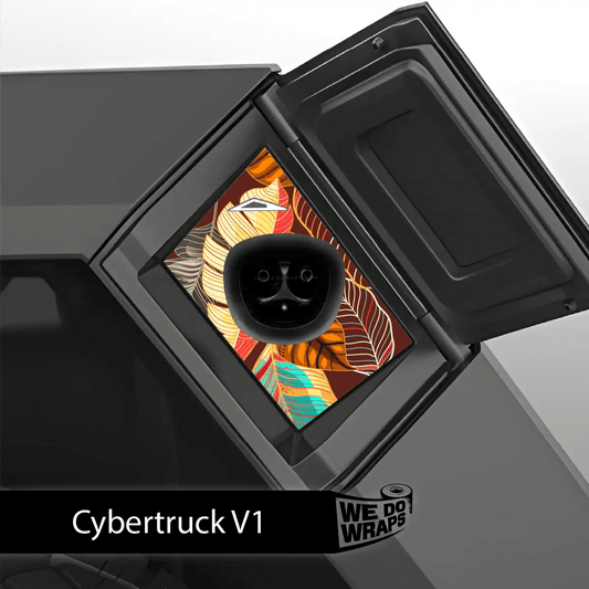 Autumn Foliage Tesla Charge Port Wrap | Cybertruck - Tesla Emblems