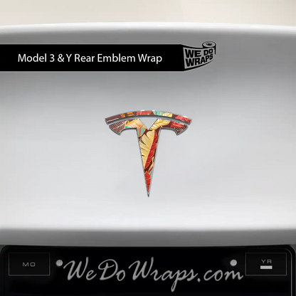 Autumn Foliage Tesla Emblem Decals (Front + Back) | Model Y