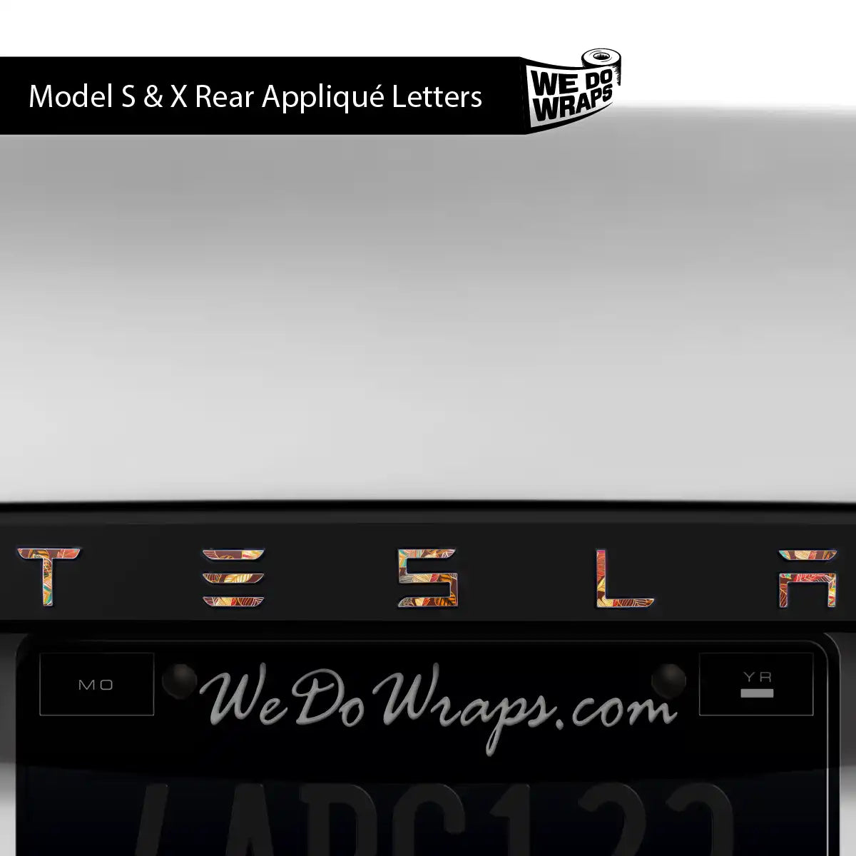 Autumn Foliage Tesla Emblem Decals (Front + Back) | Model X