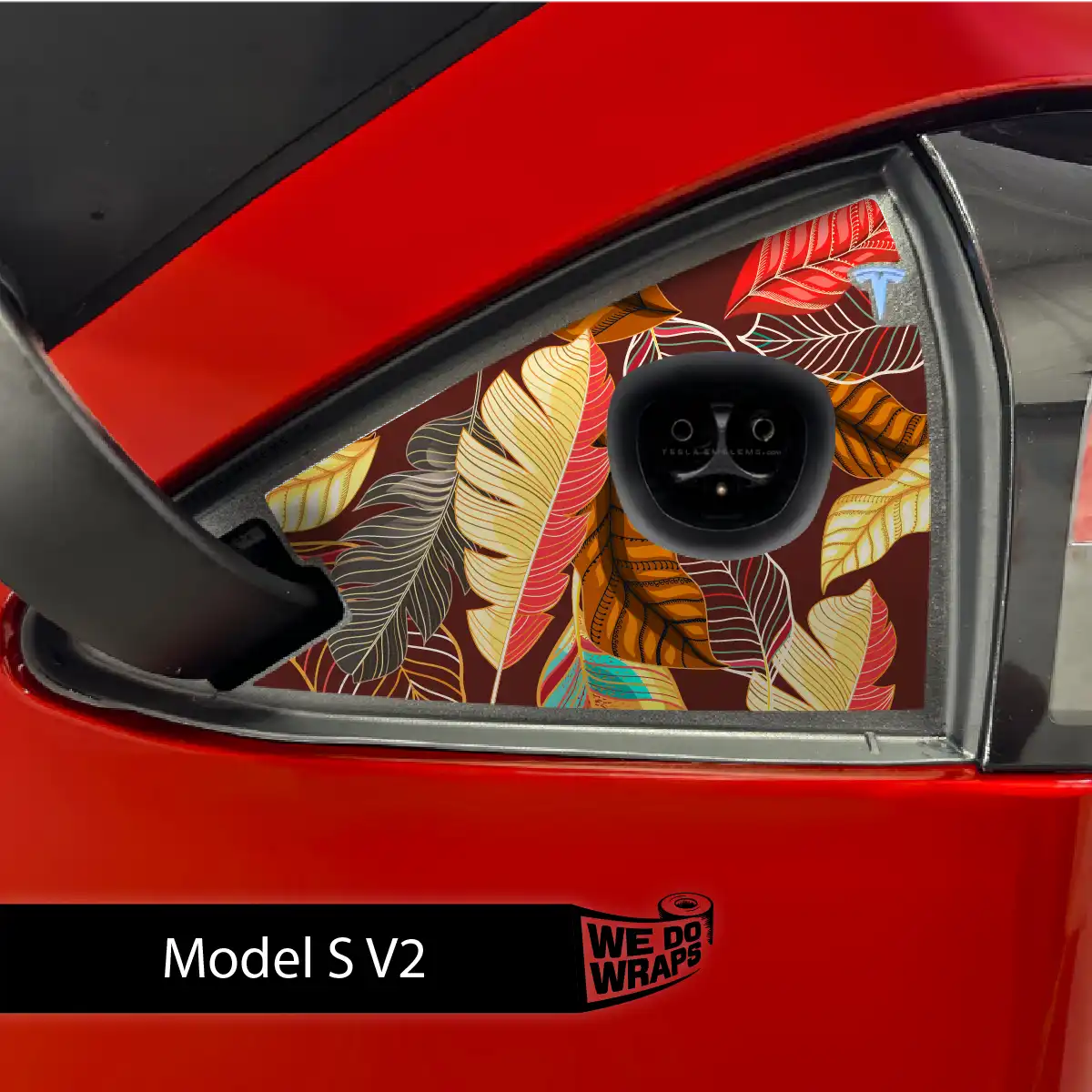 Autumn Foliage Tesla Charge Port Wrap | Model S