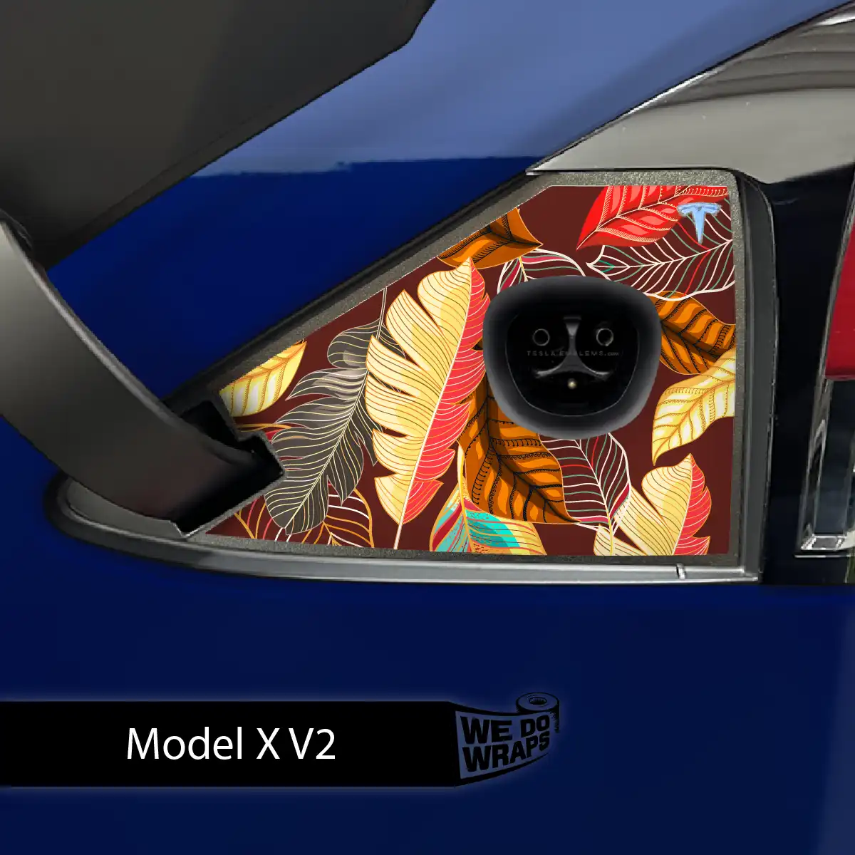 Autumn Foliage Tesla Charge Port Wrap | Model X