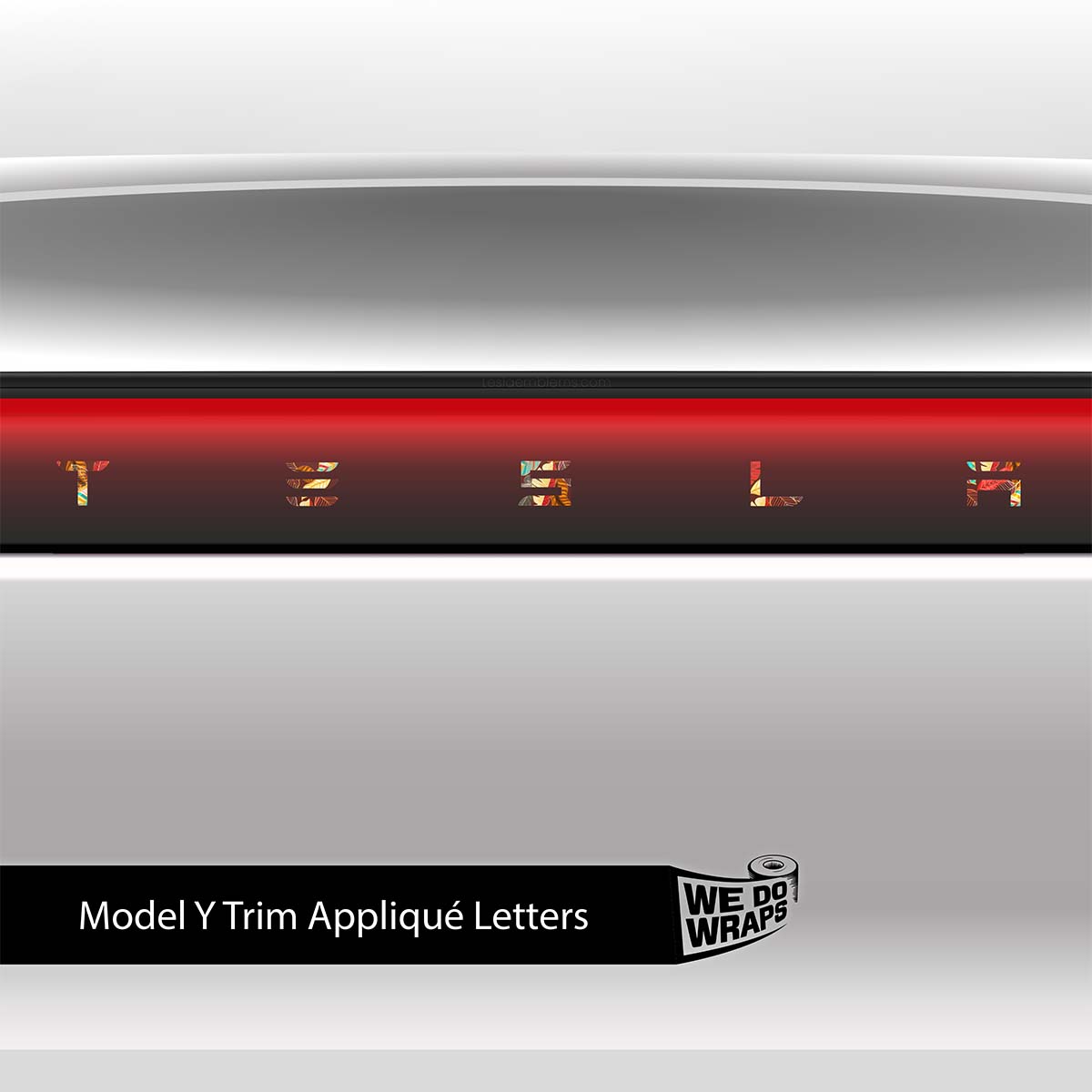 Autumn Foliage Tesla Emblem Decals (Front + Back) | Model Y