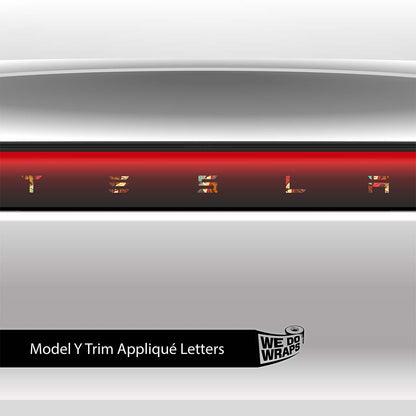 Autumn Foliage Tesla Emblem Decals (Front + Back) | Model Y