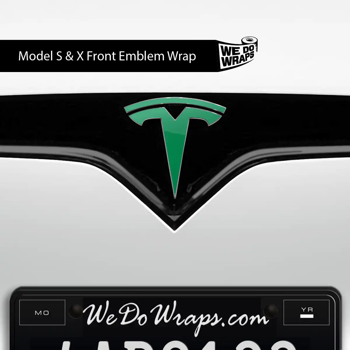 Avery Gloss Kelly Green Tesla Emblem Decals | Model S