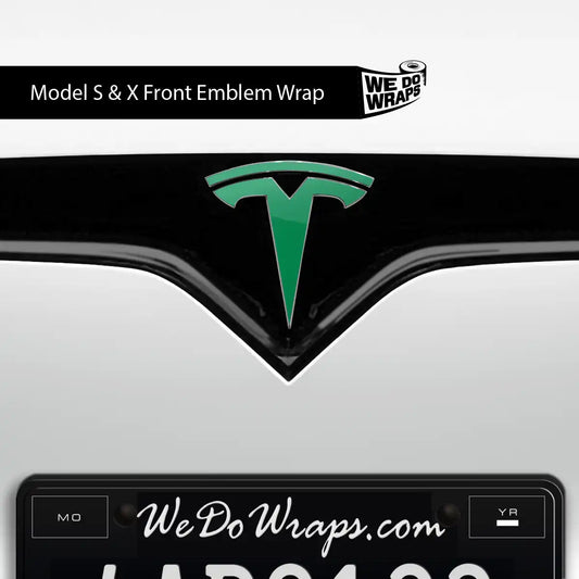 Avery Gloss Kelly Green Tesla Emblem Decals | Model X - Tesla Emblems