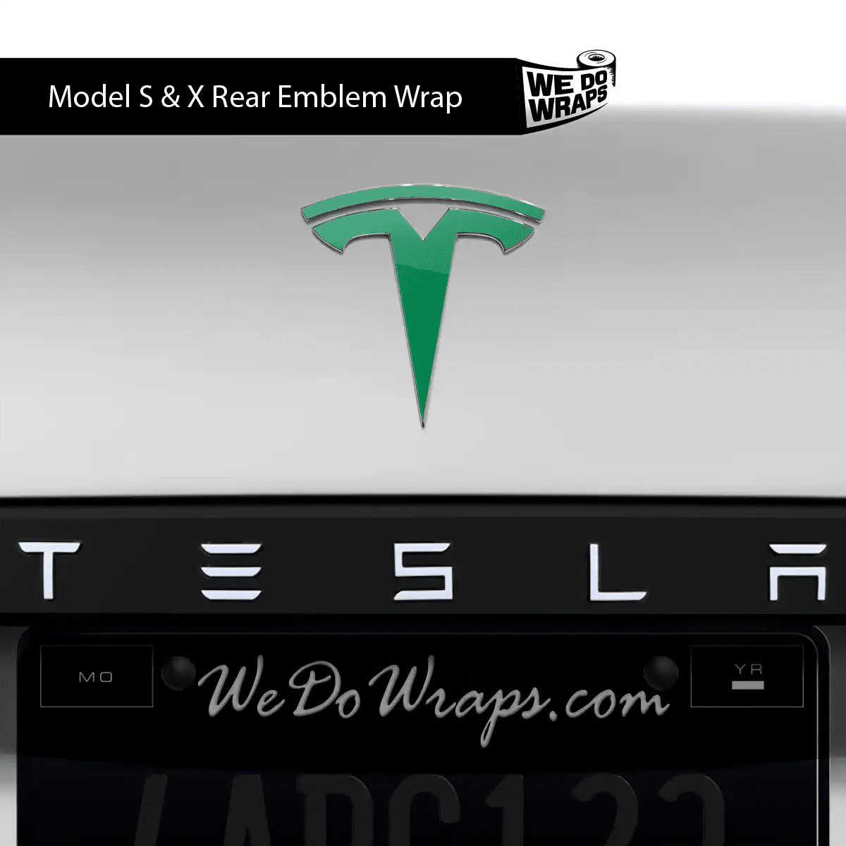 Avery Gloss Kelly Green Tesla Emblem Decals | Model S