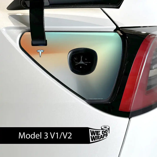 Beachy Gradient Tesla Charge Port Wrap | Model 3 - Tesla Emblems