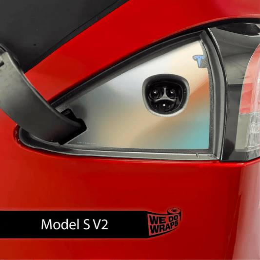 Beachy Gradient Tesla Charge Port Wrap | Model S - Tesla Emblems