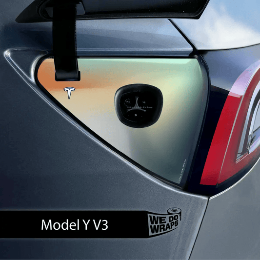 Beachy Gradient Tesla Charge Port Wrap | Model Y - Tesla Emblems