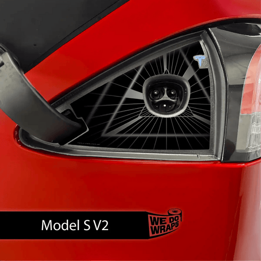 Beast Mode Charge Port Wrap | Model S - Tesla Emblems