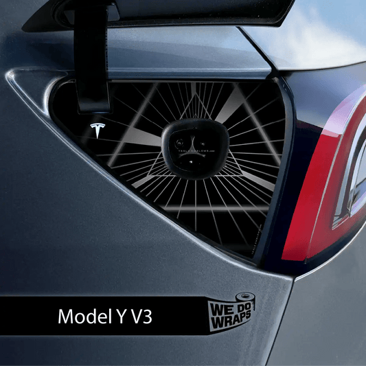 Beast Mode Charge Port Wrap | Model Y - Tesla Emblems