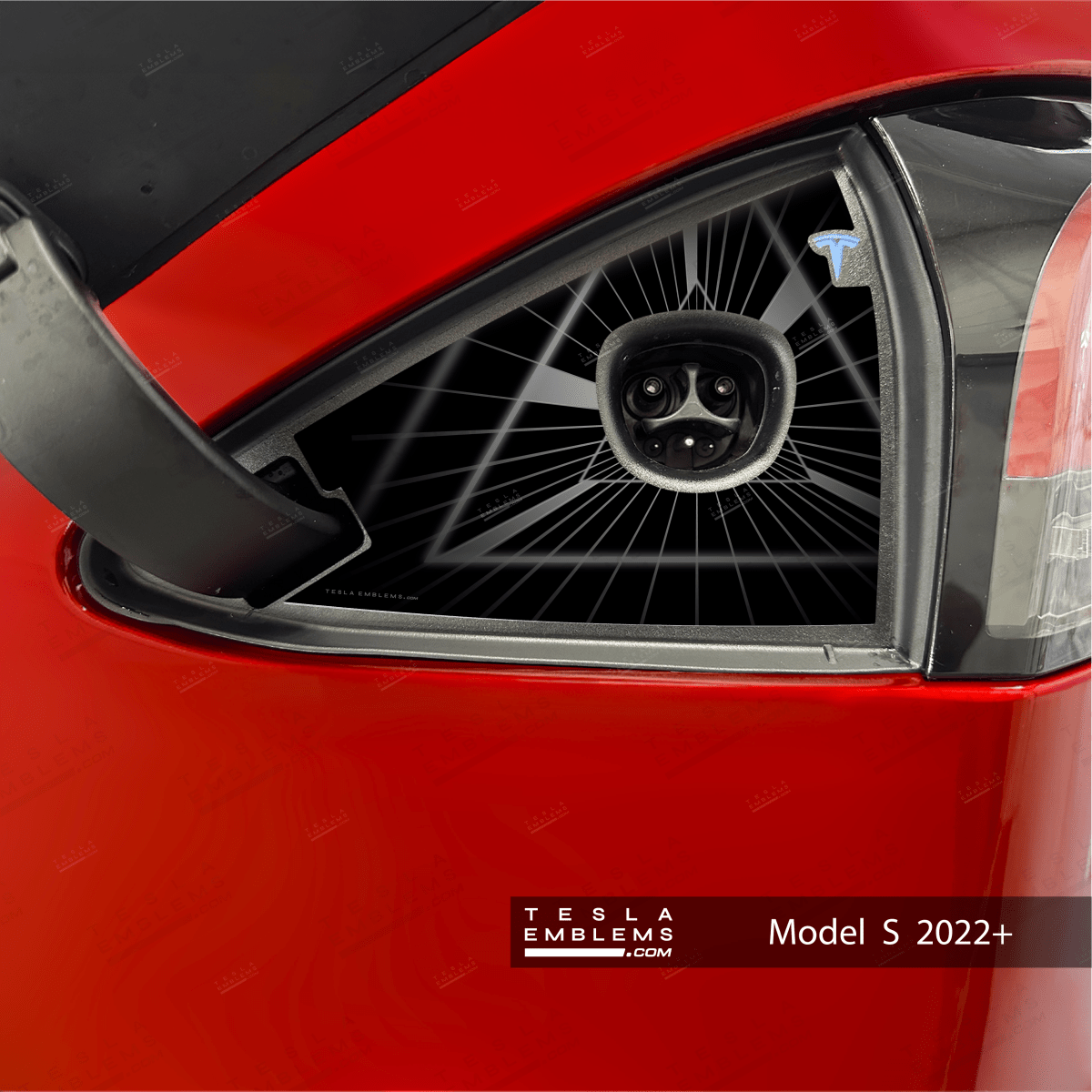 Beastmode Charge Port Wrap - Tesla Emblems