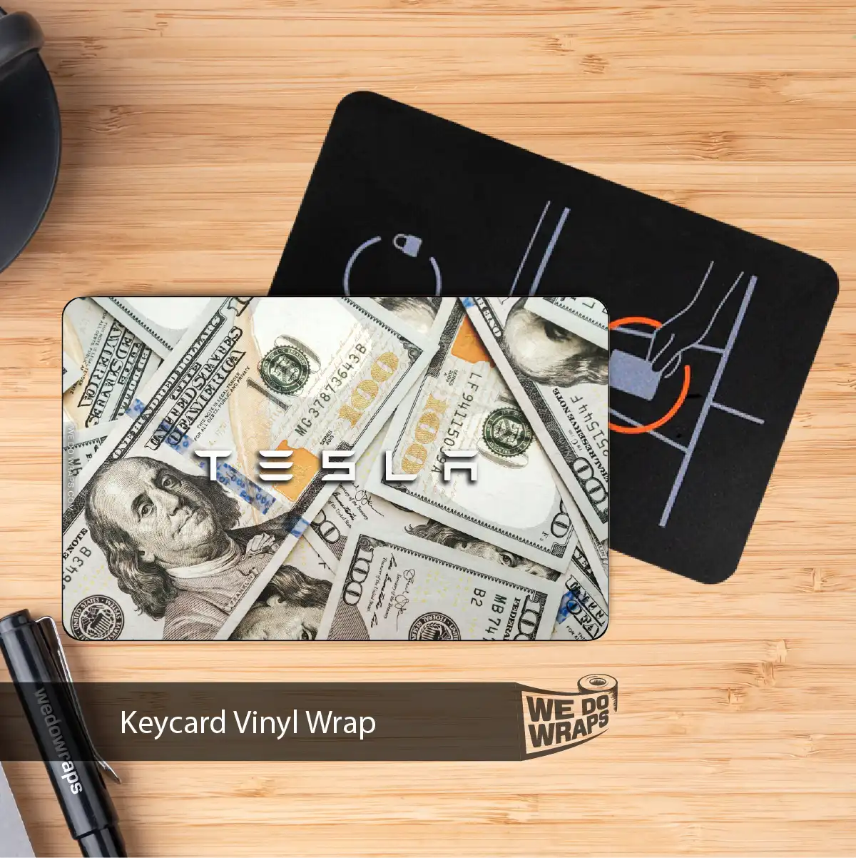 Benjamins Tesla Keycard Decal - Tesla Emblems
