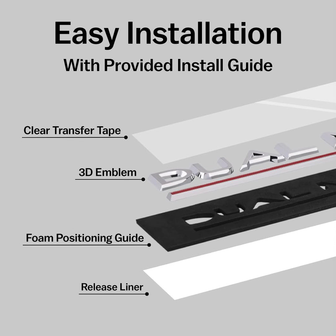 “Dual Motor Performance” Black ABS Tesla Emblem | Rear Trunk Badging - Tesla Emblems