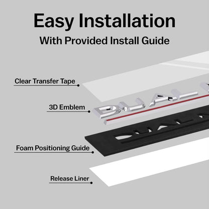 “Dual Motor Performance” Black ABS Tesla Emblem | Rear Trunk Badging - Tesla Emblems
