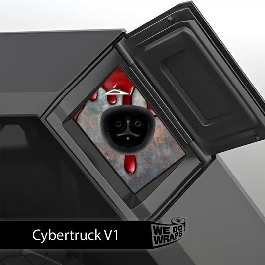 Bloody Tesla Charge Port Wrap | Cybertruck - Tesla Emblems