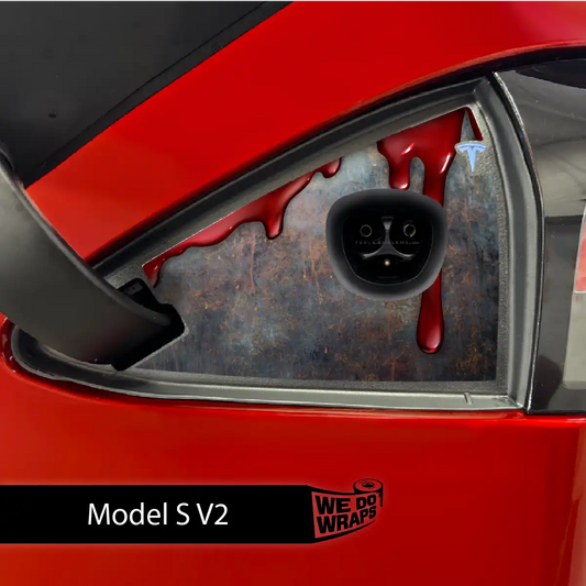 Bloody Tesla Charge Port Wrap | Model S - Tesla Emblems