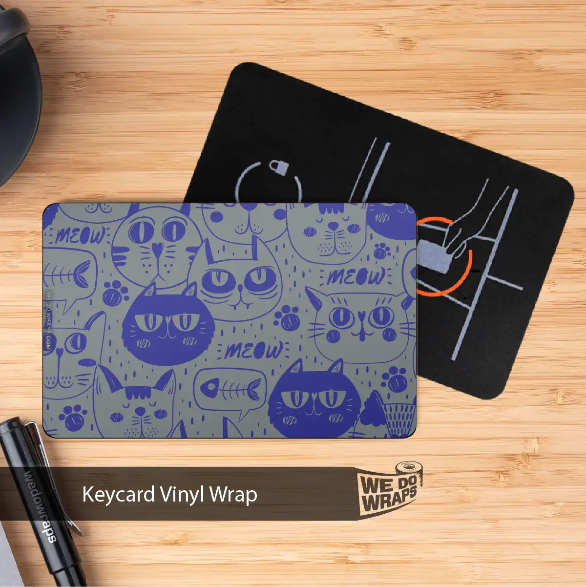 Blue Cats Tesla Keycard Decal - Tesla Emblems