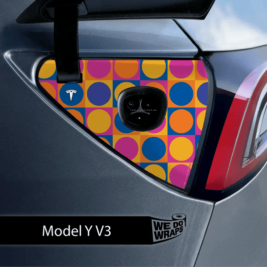 Bright Pop Charge Port Wrap | Model Y - Tesla Emblems