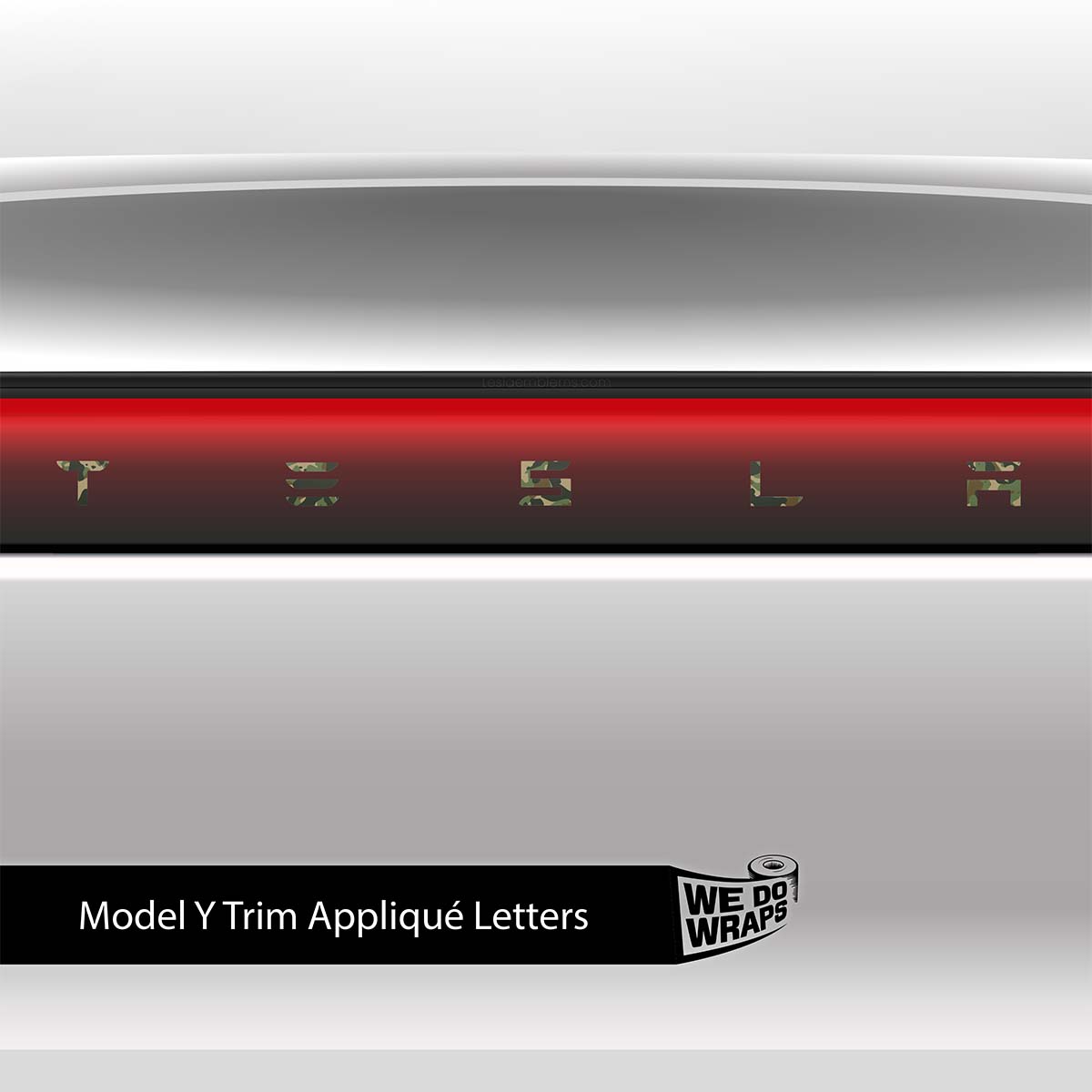 Camo Tesla Emblem Decals (Front + Back) | Model Y - Tesla Emblems