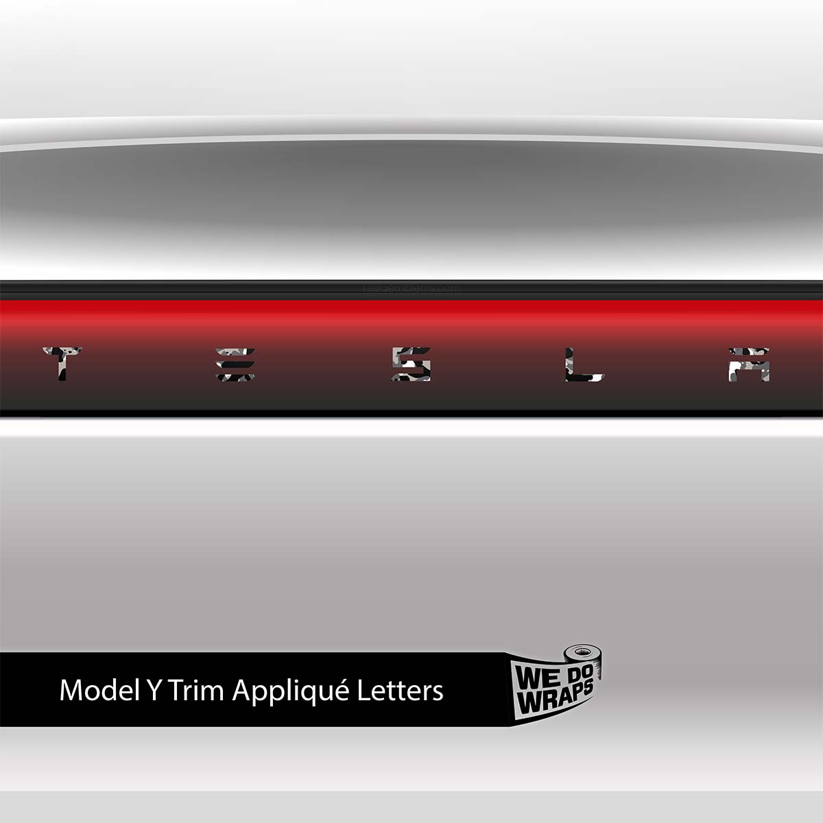 Camo Tesla Emblem Decals (Front + Back) | Model Y - Tesla Emblems