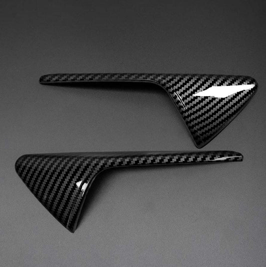 Gloss Carbon Fiber Tesla Autopilot Accent Cover (2pcs) - Tesla Emblems