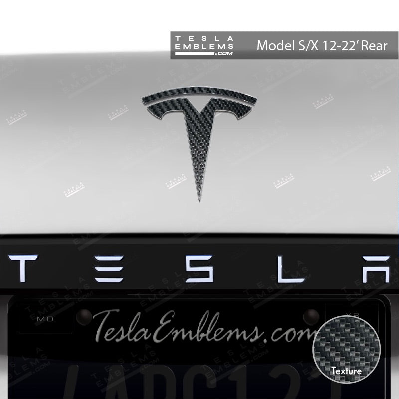 Tesla Logo Overlay - Premium Carbon Fiber for Tesla Model 3