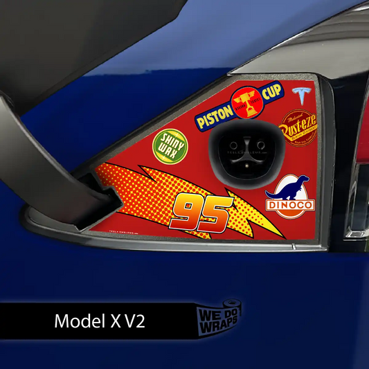 Cars Tesla Charge Port Wrap | Model X - Tesla Emblems