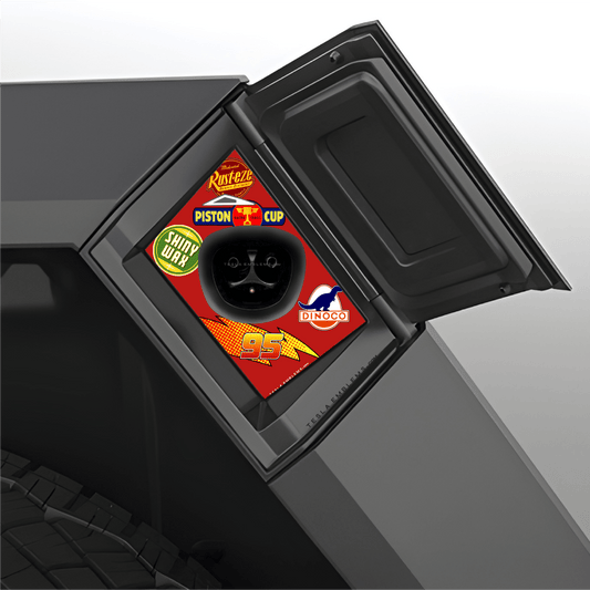 Lightning McQueen Tesla Charge Port Wrap - Tesla Emblems