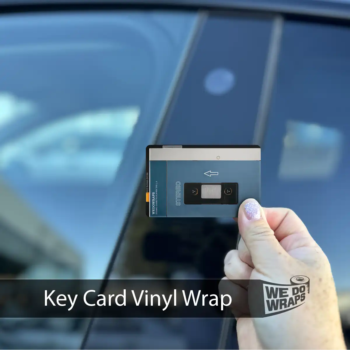 Cassette Player | NFC Key Card Wrap - Tesla Emblems