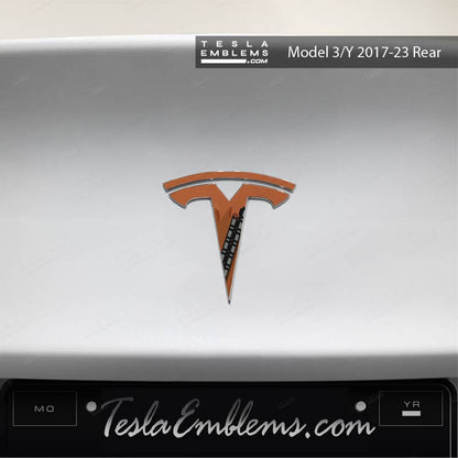 Wookie Tesla Emblem Decals (Front + Back) - Tesla Emblems